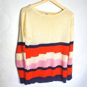 Madewell Medium Colorblock Linen Sweater